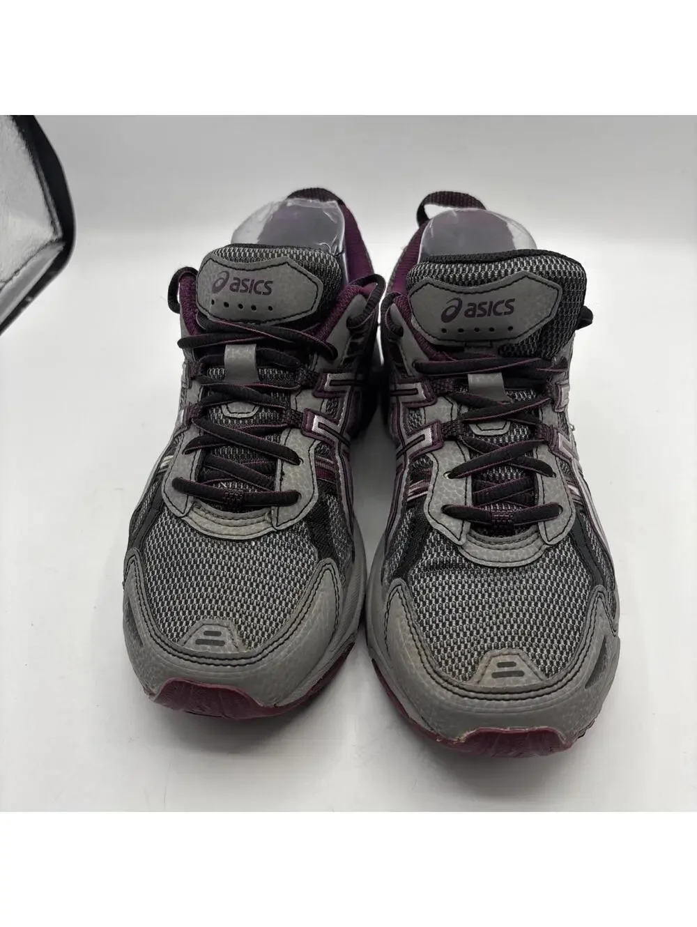 Asics T5N8Q Gel Venture 5 Women's 8 Grey Black Purple Shoes Vegan Sneakers